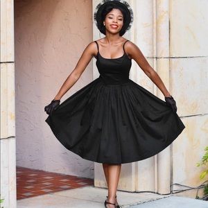 Pinup girl clothing Black Jenny dress BNWT